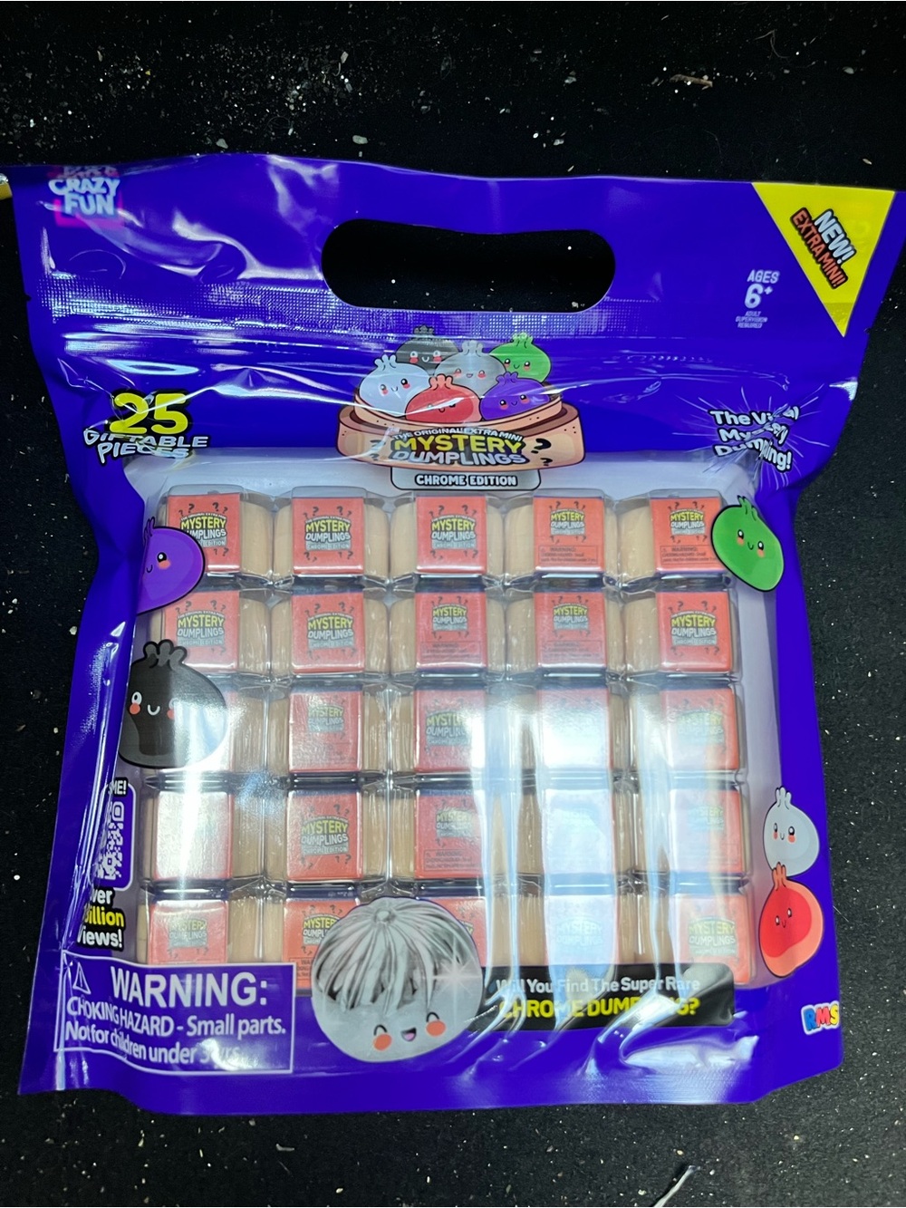 NEW RELEASE 25x Crazy Fun® RMS Extra Mini Mystery Dumpling Chrome Edition Set